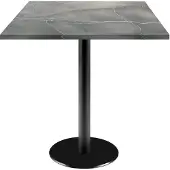 Restootab Tisch 70 x 70 cm – Modell „Rome“ mit Marmorierung „Blue Moon“.
