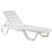 Hobby Hall 10er Set Sonnenliege Bahama weiß