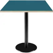 Restootab Tisch 70 x 70 cm – blaues Rom-Modell mit Holzkanten
