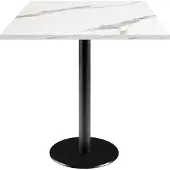 Restootab Tisch 70 x 70 cm – Modell Rom aus weißem Marmor