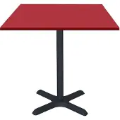 Restootab Tisch 70 x 70 cm – schlichtes rotes Dina-Modell