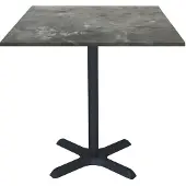 Restootab Tisch 70 x 70 cm – Modell Dina aus metallischem Stein