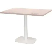 Restootab Tisch 120 x 70 cm – Rundes Bein aus weißer Bosco-Eiche