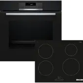 Bosch HBD274FB66 (HBA171BB3+PUE61RBB6E), Zonen-Induktionskochfeld, 4 Zone(n), Glaskeramik, Schwarz, Berührung, 59,2 cm