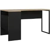 Dmora Schreibtisch Patience 145.1x81x76.8h cm Schwarz 2 Schubladen