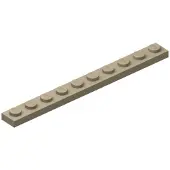 LEGO 1x10 Platten 4477 - 250 Stück Dunkles Beige