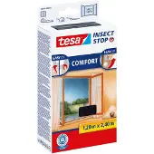 TESA Fliegengitter Comfort Insektenschutz Fenster ohne Bohren grau 1,2x2,4 m