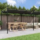 vidaXL Cloris Designermöbel Pergola mit Schiebedach Anthrazit 589x292x230 cm 2024 Neu