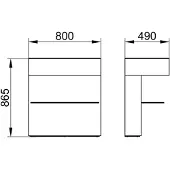 Keuco EDITION 11 ART Waschtischunterbau mit Ablage, 800x870x490mm, 32510540800