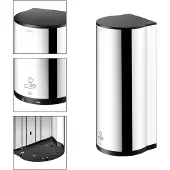 Keuco PLAN Sensor-Desinfektionsmittelspender für Flüssigdesinfektion und Desinfektionsgel, LED-Füllstandanzeige, 14987010037