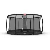 Berg Bodentrampolin Elite InGround 430 + Sicherheitsnetz Deluxe Grau