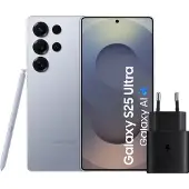 Samsung Galaxy S25 Ultra 512GB Silber 5G + Ladegerät 25 Watt Schwarz