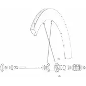 Mavic Kit 12 Rear Ds Com Pro Carbon Ust Speichen