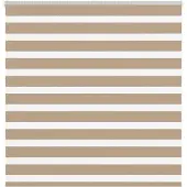 vidaXL Doppelrollo Sandbraun 140x150 cm Stoffbreite 135,9 cm Polyester