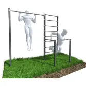 QLS Outdoor Kraftstation Klimmzugstange Raupenstange Leiter Stangen Bis 250kg ZO7-60 9466