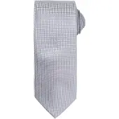 Premier Mens Micro Waffle Formal Work Krawatte (Silber)