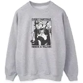 Disney - "Every Fairy Tale Needs A Villain" Sweatshirt für Damen (Grau meliert)