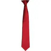 Premier Colours Herren Satin-Clip-Krawatte (Burgund)