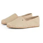 Tommy Hilfiger Flag Canvas Espadrille Slipper Beige in Gr. 41