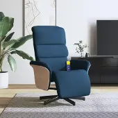 vidaXL Cloris Designermöbel Massagesessel mit Fußteil Blau Stoff 2024 Neu