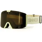 Sinner Skibrille Arc Matte Light Yellow Double Full Gold Mirror Vent