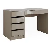 Vicco Schreibtisch Sherry Greige Hochglanz 55 x 120 cm mit Schubladen, Model 57919