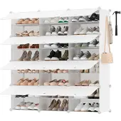 Songmics Schuhregal mit 12 Fächern Wolkenweiß LPC040W02