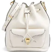 Coccinelle Beat Generation Medium Beuteltasche weiß Pearl genarbt