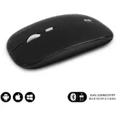 Subblim SUBMO-DFLAT20, Beidhändig, Optisch, RF Wireless + Bluetooth + USB Type-A, 1600 DPI, Schwarz