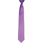Premier Colours Herren Satin-Clip-Krawatte (Reiches Violett)