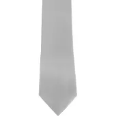 Premier Mens Plain Satin Krawatte (schmale Klinge) (2er-Pack) (Silbergrau)
