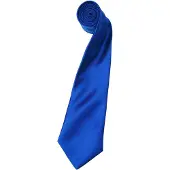 Premier Mens Plain Satin Krawatte (schmale Klinge) (2er-Pack) (Royal)