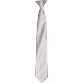 Premier Colours Herren Satin Clip Krawatte (Silber Grau)