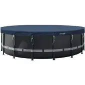 Intex 28084 Pool Abdeckplane rund 488 cm Deluxe mit 20cm Überhang Plane Cover