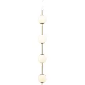 UMAGE Audrey LED-Hängelampe, messingfarben, 4-flg. Ø 12 cm - , Audrey, dimmbar, Gold / Messing, für Wohnzimmer, Metall, Design