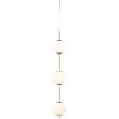 UMAGE Audrey LED-Hängelampe, messingfarben, 3-flg. Ø 12 cm - , Audrey, dimmbar, Gold / Messing, für Wohnzimmer, Metall, Design