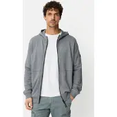 Camel active Sweatjacke mit Taschen in Grau | Gr.: XXL