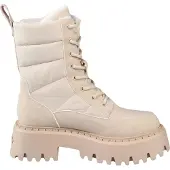 Buffalo Damen Elegante Stiefelette Aspen Laceup Quilt 1622598 Creme