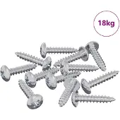 vidaXL Holzschrauben 10976 Stk Silber Stahl 864525