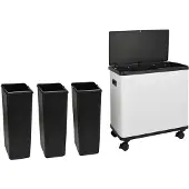SVITA SR3X18 Sensor-Mülleimer 54L Mülltrennsystem 3 Fächer 3x18L Softclose Weiß