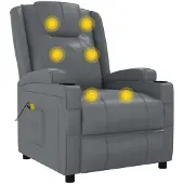 Syfax Massagesessel Anthrazit Kunstleder