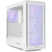 Nox Xtreme Hummer NXHUMMERAEROWH, Midi Tower, PC, Weiß, ATX, ITX, micro ATX, Edelstahl, Gehärtetes Glas, Taschenlüfter