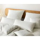 Elegante Mako-Satin Bettwäsche Muriel natur Kissenbezug einzeln 40x80 cm
