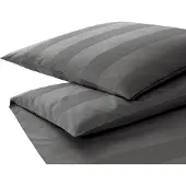 Elegante Jacquard Satin Bettwäsche En Bloc basalt Kissenbezug einzeln 40x80 cm