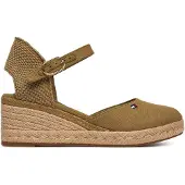 Tommy Hilfiger Espadrilles Mid Wedge Espad Closed Toe FW0FW09233 Braun 40