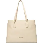 Mario Valentino Beige Polyurethan Damen Schultertasche mit Innenfach
