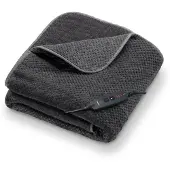 Beurer Heizdecke "HD 65 Dark Grey, aus weichem Stoff" Maschinenwaschbar, mit 3 Temperaturstufen & Sicherheitsabschaltung