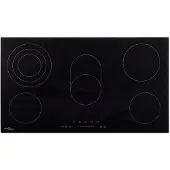 vidaXL Glaskeramik-Kochfeld mit 5 Platten Touch Control 77 cm 8500 W
