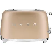 Smeg TSF01CHMEU 2-Scheiben-Toaster 50er-Jahre-Ästhetik Mattgold