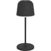 Eglo LED Akku Tischleuchte außen Mannera-S, kabellose Outdoor Tischlampe touch dimmbar, Außenleuchte mit Erdspieß, Alu, Stahl in schwarz, IP54